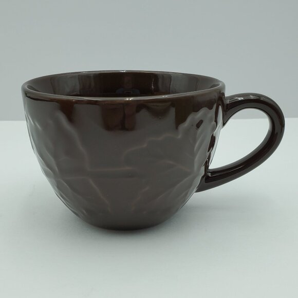 Signature Homestyles Embossed Leaves Mugs Round Etched Leaf Coffee Mugs - Picture 6 of 9
